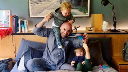 Germán Martitegui recibió el alta médica y se reencontró con sus hijos, tras su contagio de Covid-19