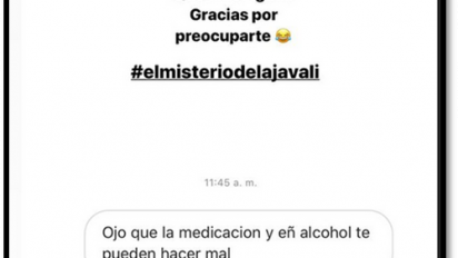 Candelaria Tinelli furiosa con usuarios que la cuestionan por su tratamiento y tomar alcohol   