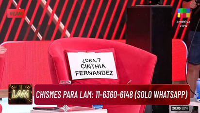 ¿Qué pasó con Cinthia Fernández en LAM y por qué no estuvo?