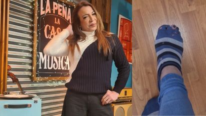 El blooper de vestuario de Lizy Tagliani antes de ir a 'La Peña de Morfi'