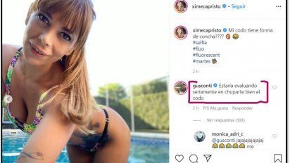  La extraña pregunta que Ximena Capristo hizo sobre una parte de su cuerpo y el comentario hot de Gustavo Conti