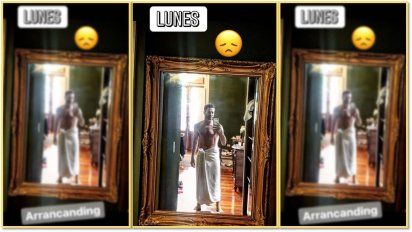 Axel se animó y posó casi desnudo