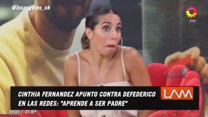 Cinthia Fernández aseguró que la Justicia embargará a Matías Defederico por no pagarle