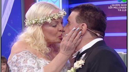Las imágenes del bizarro casamiento en televisión de Silvia Süller y Jacobo Winograd