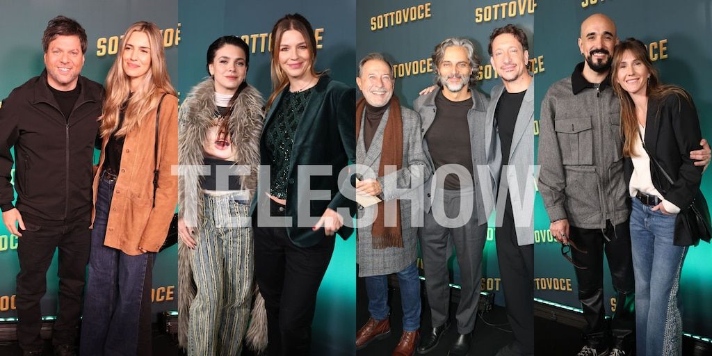 Adrián Suar celebra el éxito de Sottovoce en el Teatro El Nacional con colegas y amigos