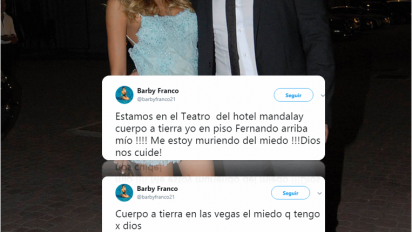  Burlando y Barby Franco, en medio del atentado en Las Vegas: 50 muertos