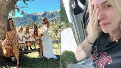 Wanda Nara se despidió de su familia entre lágrimas