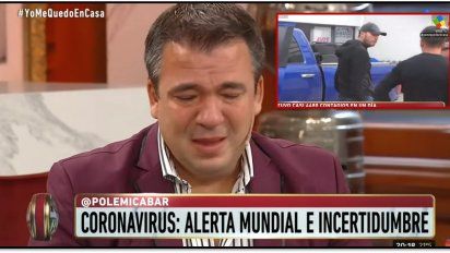 Recondo se puso a llorar al aire por la cuarentena de Tinelli: 