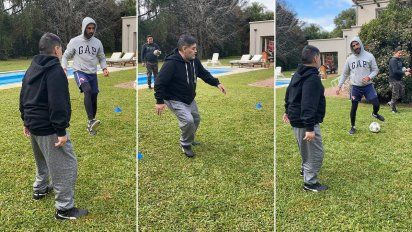 ¡Con todo! Diego Maradona se está entrenando como un joven