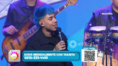 Así fue la presentación de Luck Ra en Un Sol Para los Chicos de El Trece