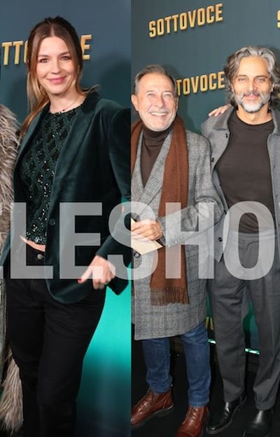 Adrián Suar celebra el éxito de Sottovoce en el Teatro El Nacional con colegas y amigos