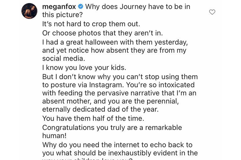 ¡Discusión pública! Megan Fox enfrenta a su ex en redes sociales