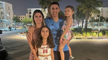 Ángel Di María y su familia