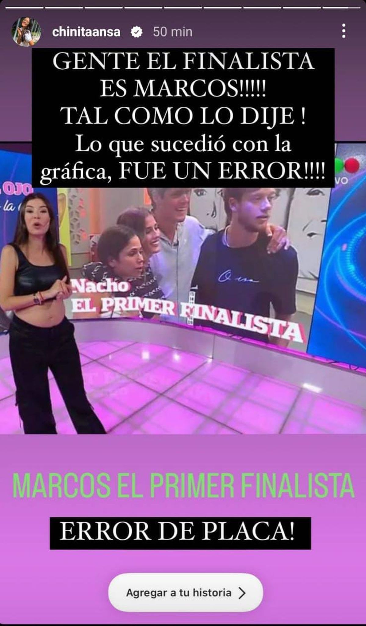 El blooper de Telefe anunciando a Nacho como primer finalista de Gran Hermano