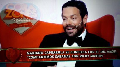Se confesó Mariano Caprarola: ''Compartimos sábanas con Ricky Martin''