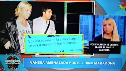 La ex mujer del Chino Maradona lo acusa por amenazas: 