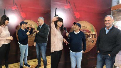 El encuentro de Rial y su novia Romina al aire, en el programa de Iúdica: 