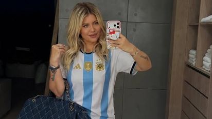Wanda Nara celebró el debut de la Selección Argentina con una fiesta temática en casa