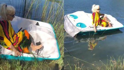 ¡Desopilante! Susana Giménez quedó varada con su bote entre los yuyos y combatió hasta salir