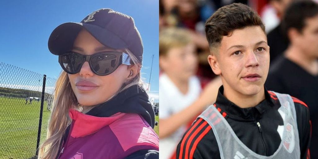 Evangelina Anderson y su hijo, perjudicados por la suspensión de un partido de River en La Quemita