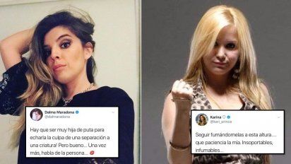 Guerra entre las Maradona y Karina: 