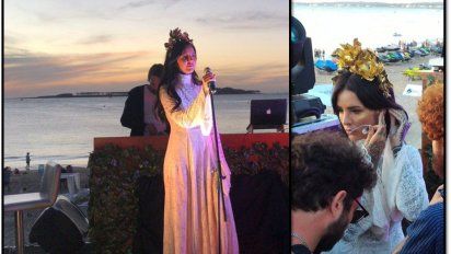 Candelaria Tinelli cantó en el atardecer de Punta del Este 
