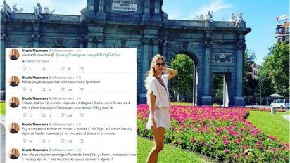 La catarsis twittera de Nicole Neumann desde España: 