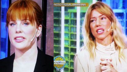 Nicole Neumann volvió a la TV con un furcio y Kämpfer con pómulos abundantes ¿se pasó de lifting?