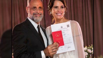 La cifra que se recaudó en la ceremonia de casamiento de Jorge Rial y Romina Pereiro 