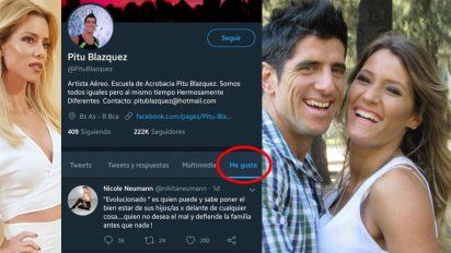 Pitu Blazquez, el ex de Mica Viciconte, le puso un sugestivo me gusta a Nicole Neumann