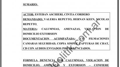 Nicolás Repetto amenazó a una empresa de cerramientos y ahora pedirán su detención y la de su hija 