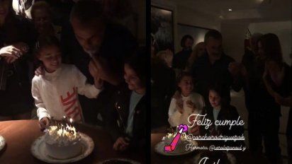 El video del cumpleaños de Corcho Rodríguez: el beso de Vero Lozano y su hija Antonia 