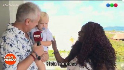 Emotivo momento: Marley y Mirko se reencontraron con la mujer que llevó en su vientre al niño