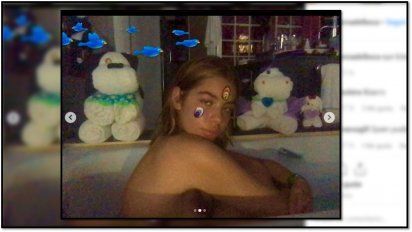 Las sensuales fotos que publicó Anna Chiara del Boca en una bañera